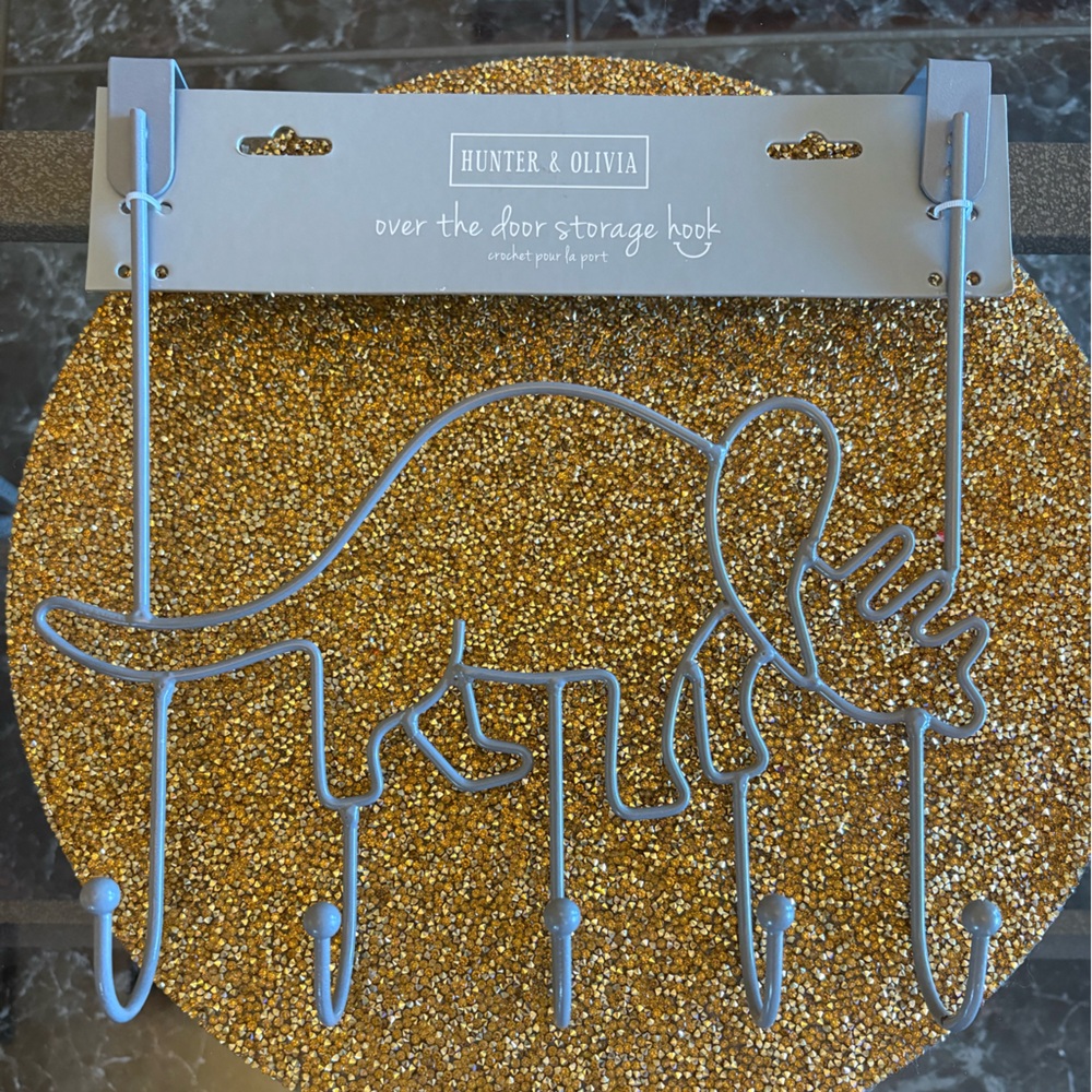 Gray Elephant NWT Over-the-Door Hook Rack/clothes, towels, posher shows display - Picture 2 of 5